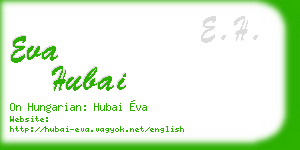 eva hubai business card